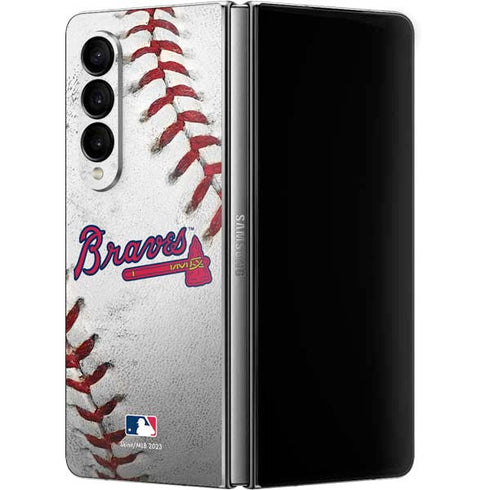 MLB Atlanta Braves Game Ball Galaxy Z Fold4 5G Skin
